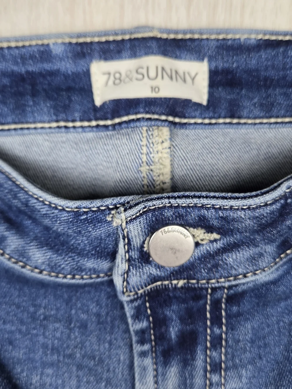 78&Sunny Women's Straight Leg Jeans Medium Blue Size 10